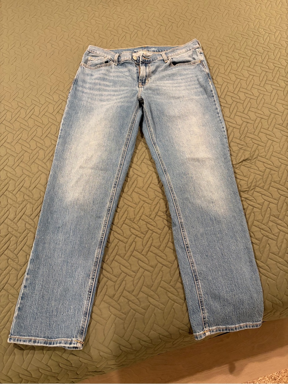 Old Navy Light Blue Straight-Leg Jeans